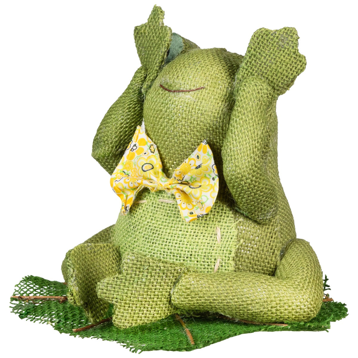  Northlight Peaking Frog With Bowtie Sitting on Lily Pad Spring Decoration - 8