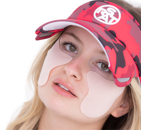 woman wearing UV golf patch