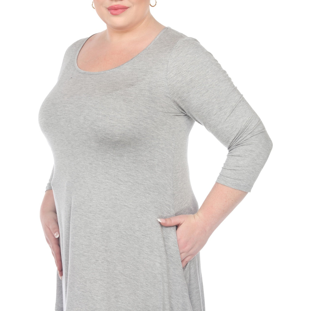  White Mark Plus Size Makayla Tunic Top - 1X - Bonton