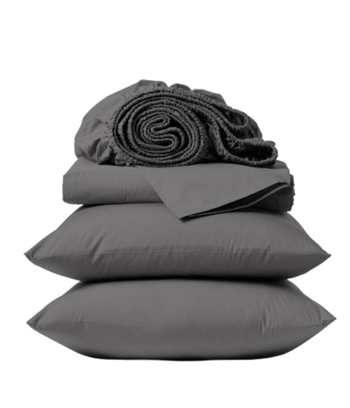  Purity Home Organic Cotton 300 Thread Count Percale Sheet Set Dark Gray - Dark Gray - Bonton