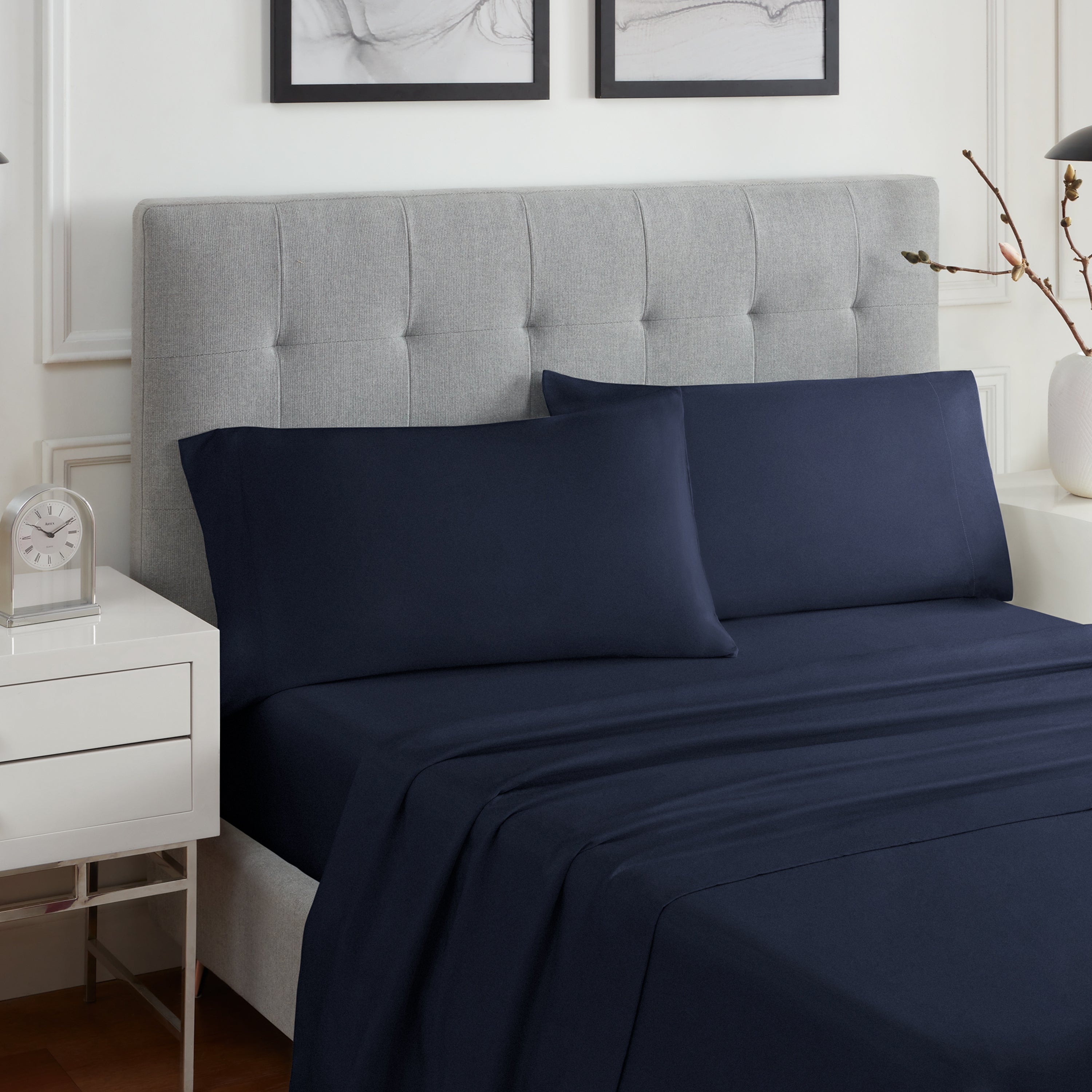  Sleep Solutions Cooling Sheet Set - Peacoat - Bonton