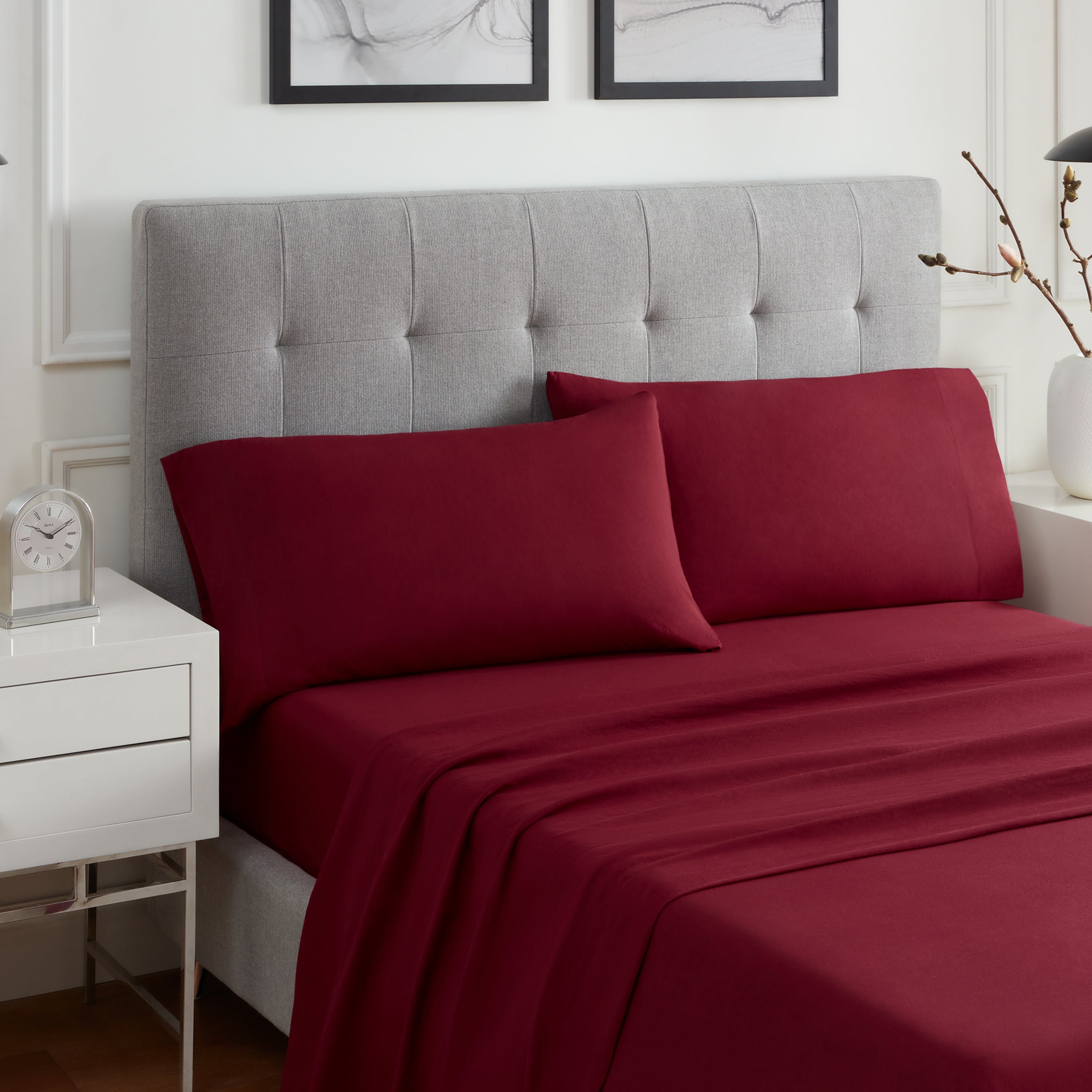  Sleep Solutions Cooling Sheet Set - Rumba Red - Bonton