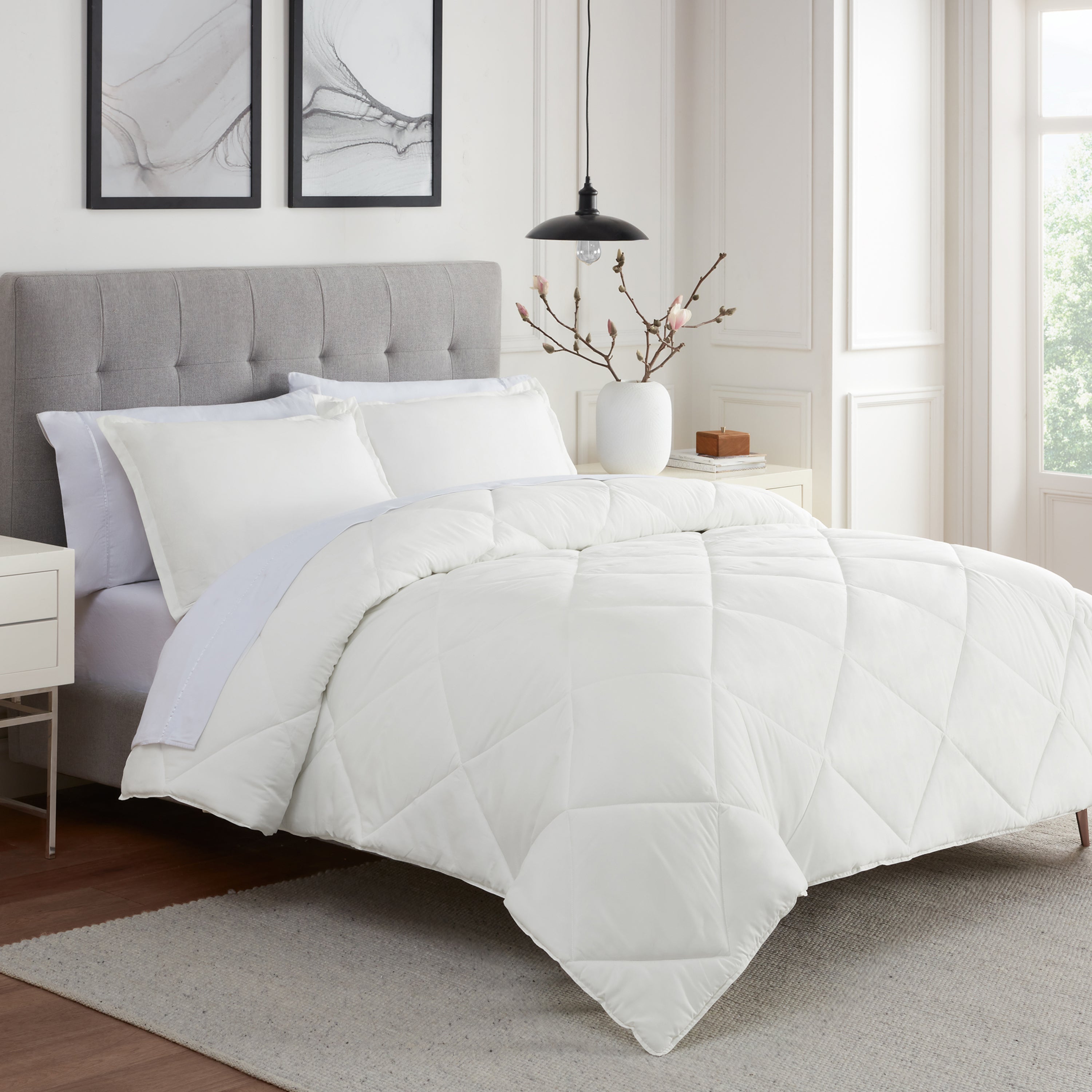  Sleep Solutions Cooling Comforter Set - Bright White - Bonton