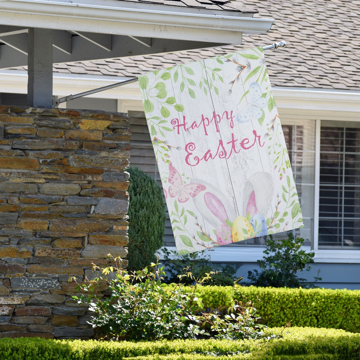  Northlight Happy Easter Bunny Ears Outdoor House Flag 28