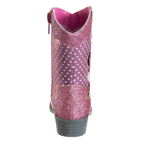 Disney Minnie Mouse Girls Cowgirl Western Boots (Toddler)