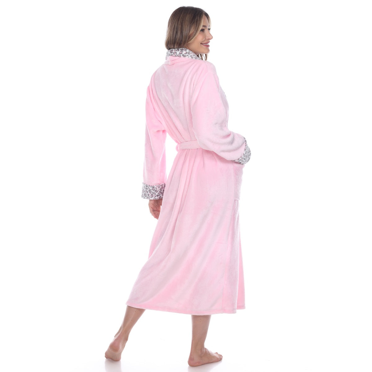  White Mark Women's Cozy Lounge Robe - S/M - Bonton