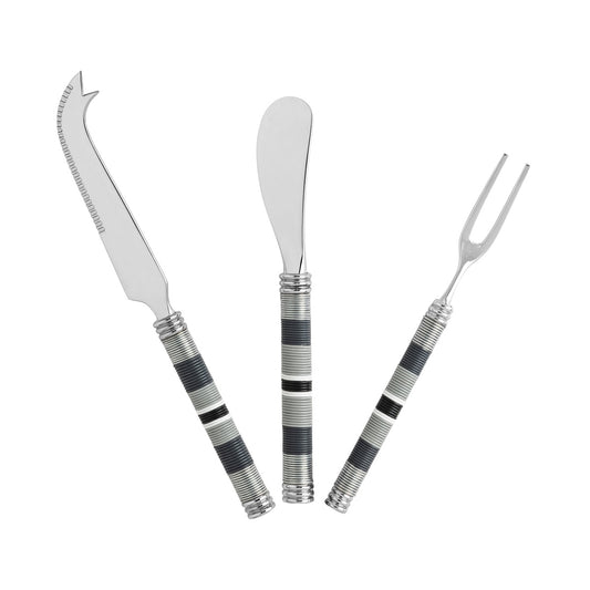 Jubilee Cheese Knife, Spreader and Fork Set - Shades of Graphite