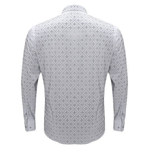 Sharp Armor Button-Up Shirt WHITE/SILVER