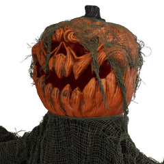 30" Black and Orange Animated Pumpkin Halloween Decoration