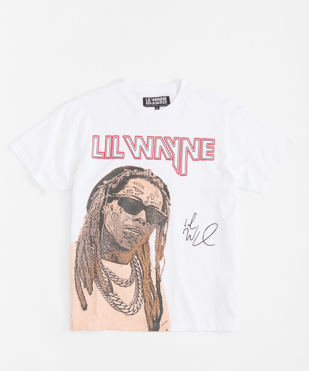  Reason Clothing Plus Size Lil Wayne Short Sleeve Tee - Cream - CREAM - Bonton