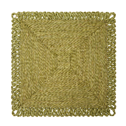 Loopy Abaca 14" Square Placemat - Set of 4