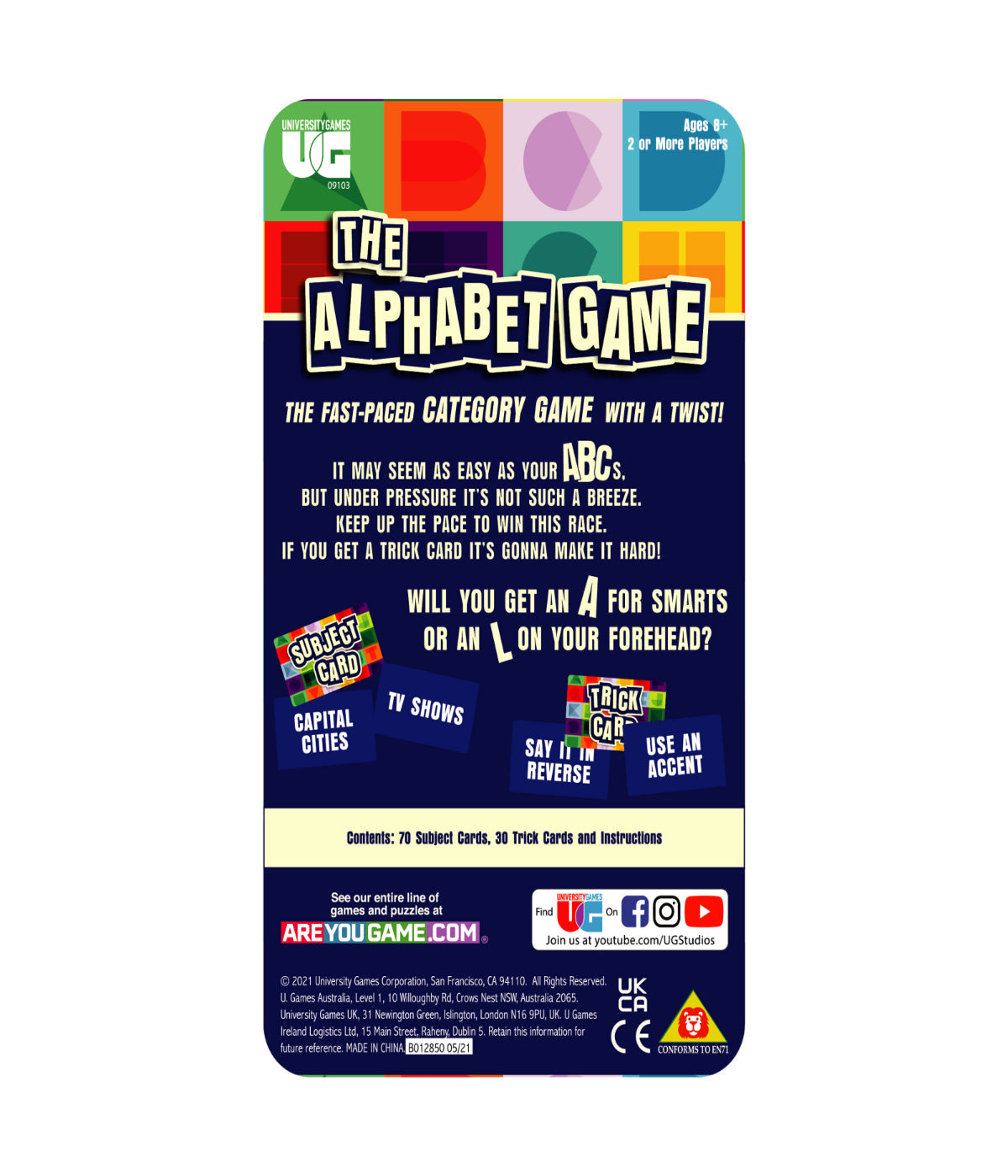  The Alphabet Game Tin Multi - Multi - Bonton