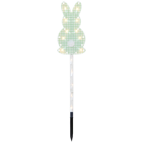 Plaid Easter Bunny Pathway Marker Lawn Stakes - 28.5" - Set of 4