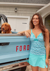 Rosemary Beach Embroidered Tankini Top