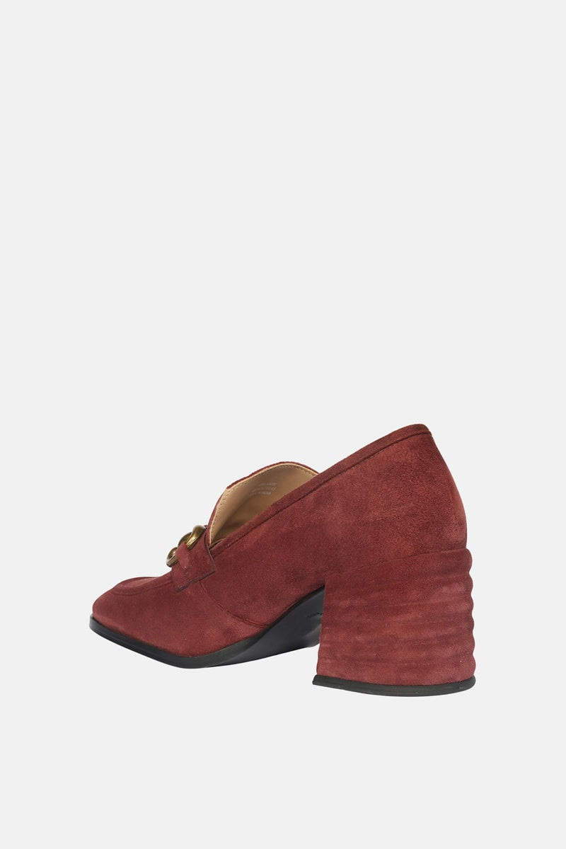  Saint G Vera Suede - Heel Loafers - Burgundy - Bonton