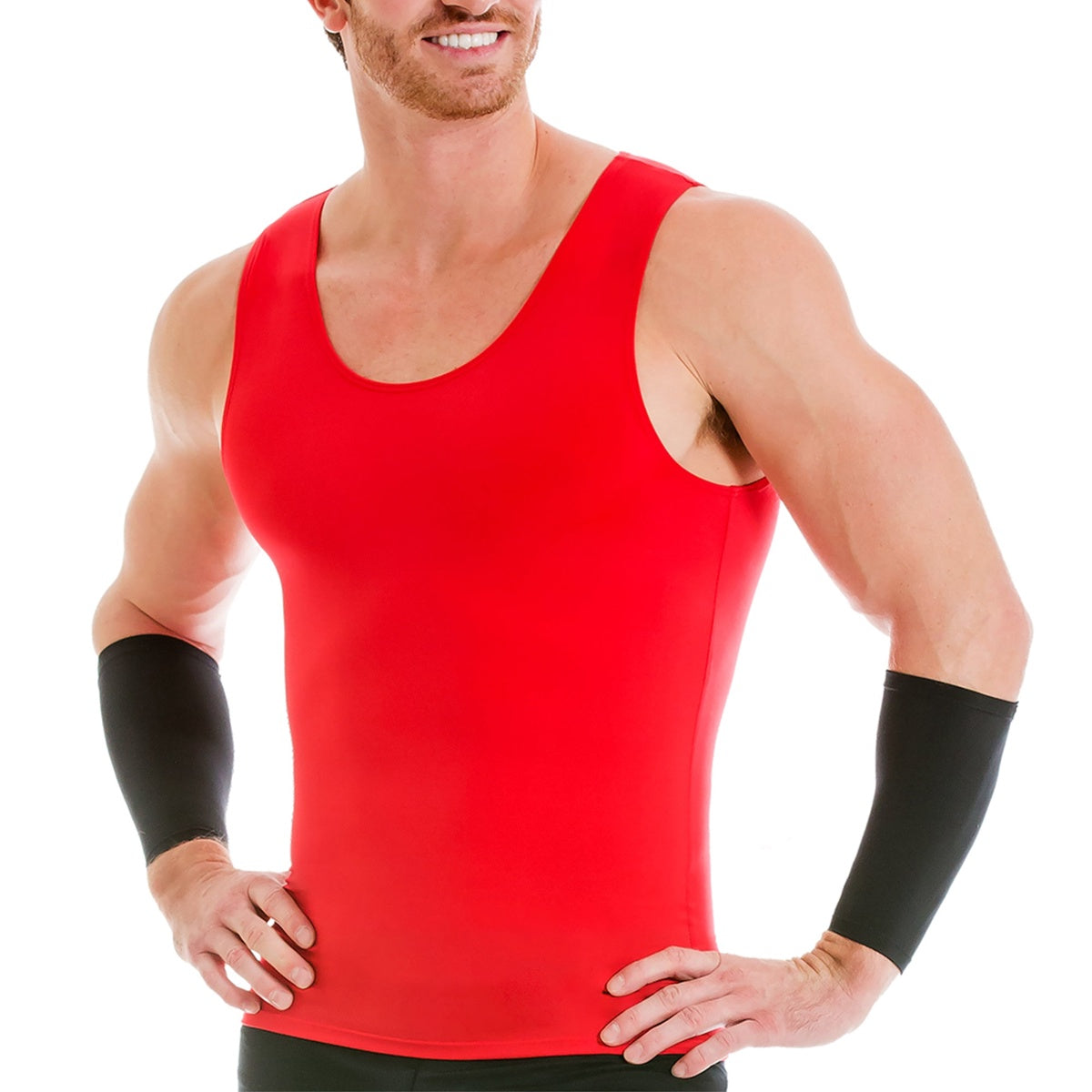  InstantFigure Insta Slim USA Activewear Compression Muscle Tank MA0001 - Gunmetal - Bonton