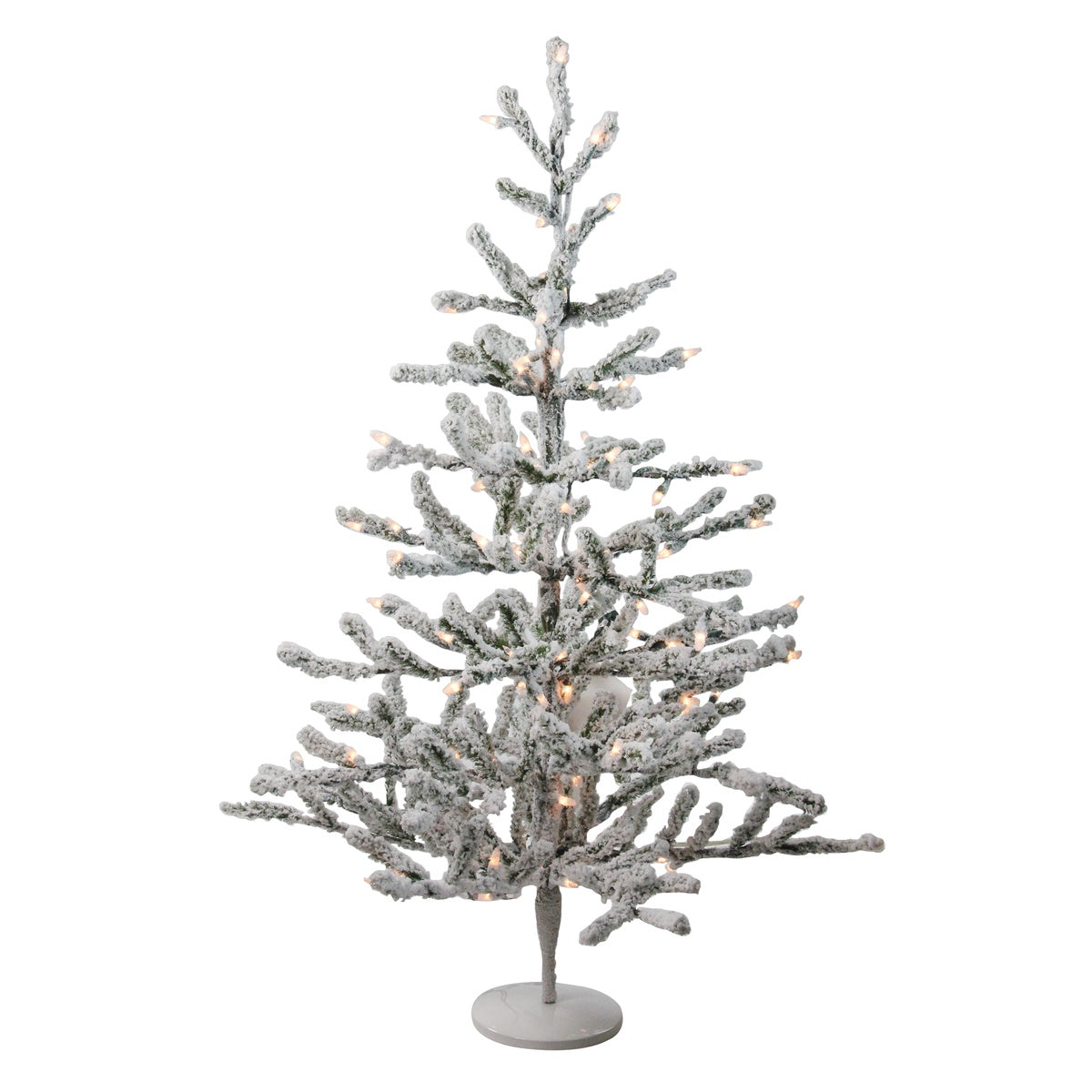  Northlight Pre-Lit Medium Flocked Alpine Twig Artificial Christmas Tree - 3' - Warm White Lights - Default Title - Bonton