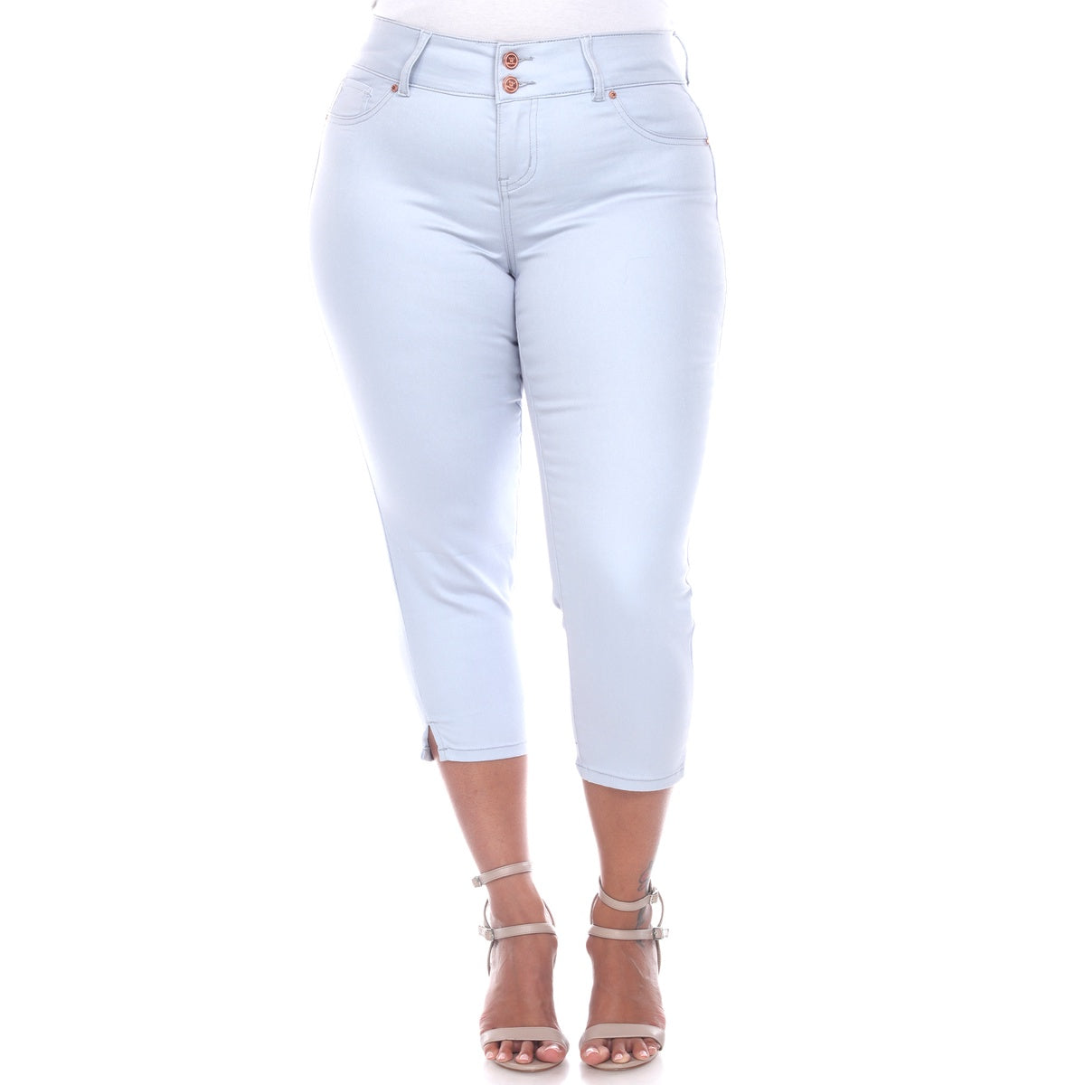  White Mark Plus Size Capri Jeans - 18 - Bonton