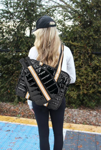 Judy Quilted Pickleball Tote Competitive Black