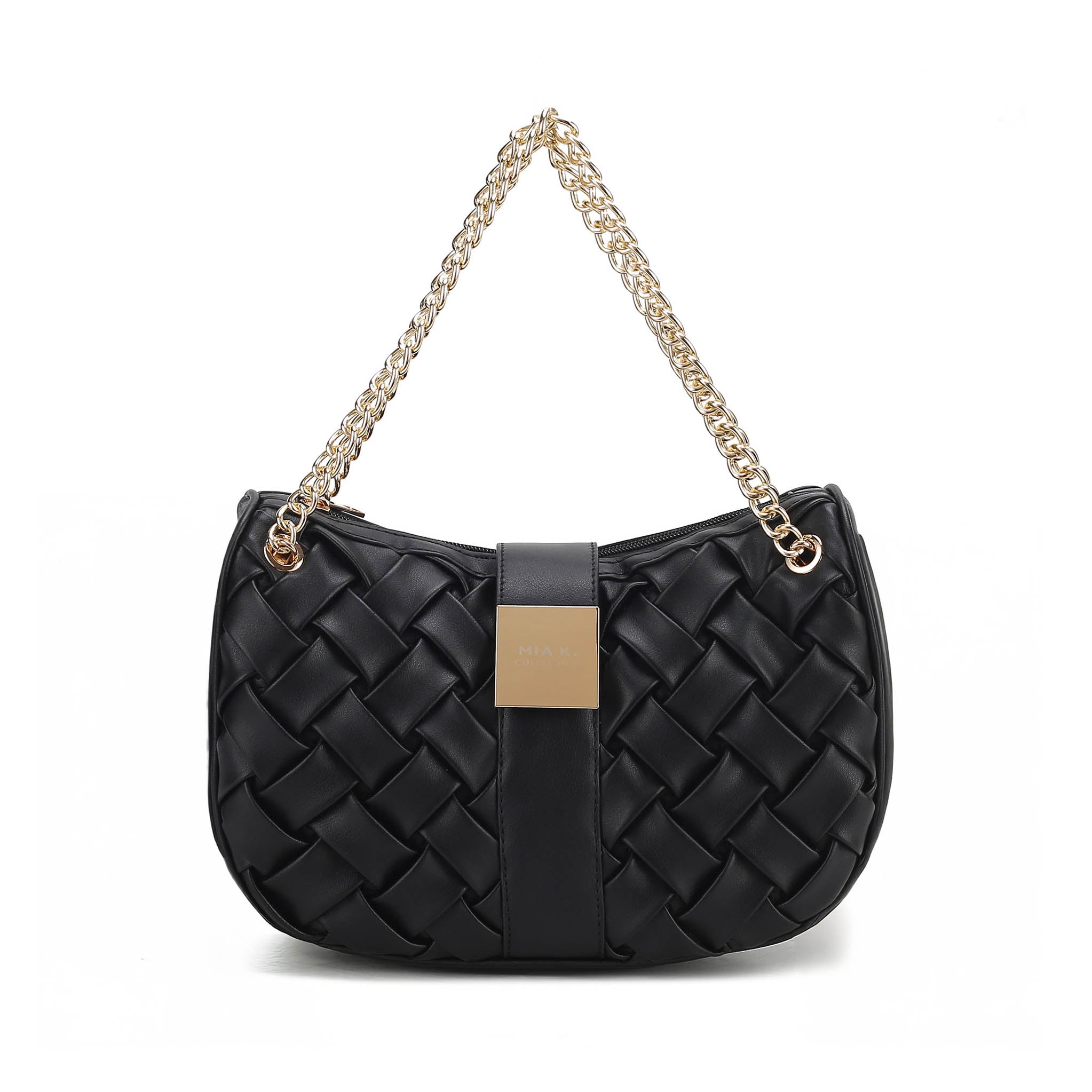 MKF Collection Solari Braided Chain Shoulder Bag - Taupe - Bonton