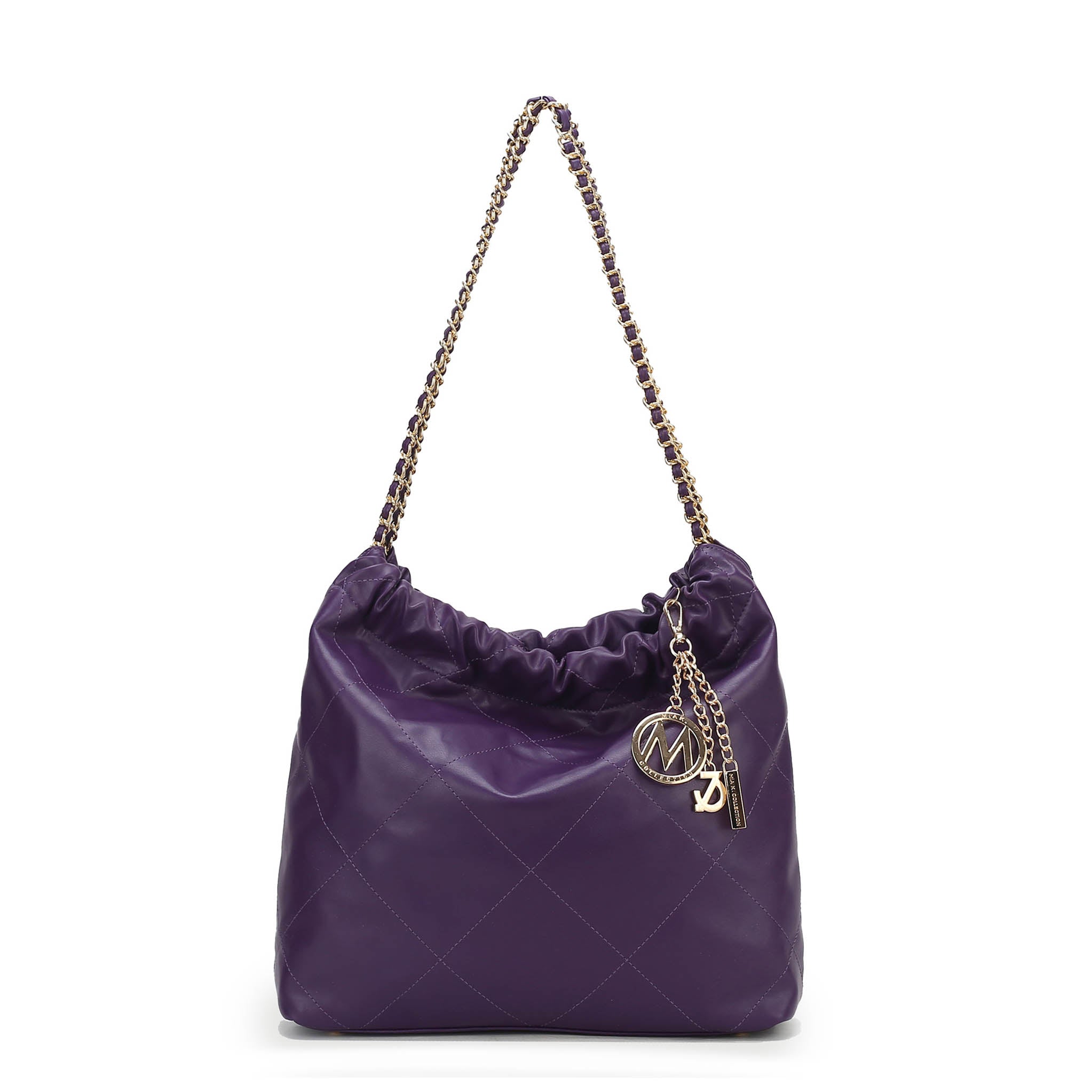  MKF Collection Celestine Quilted Shoulder Bag - Beige - Bonton