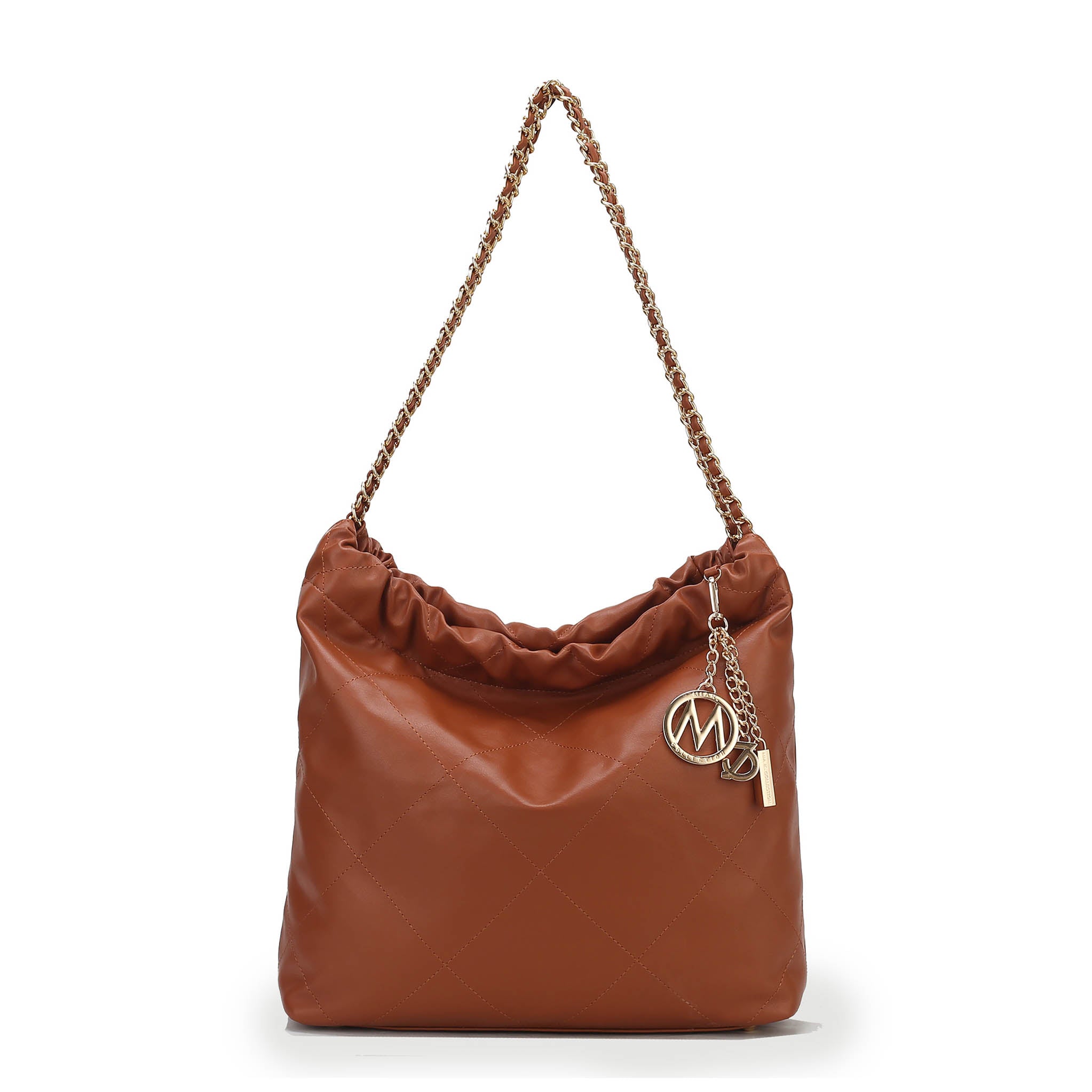  MKF Collection Celestine Quilted Shoulder Bag - Beige - Bonton
