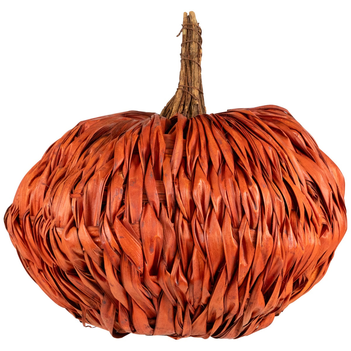  Northlight Autumn Harvest Woven Pumpkin Decoration - 8.5