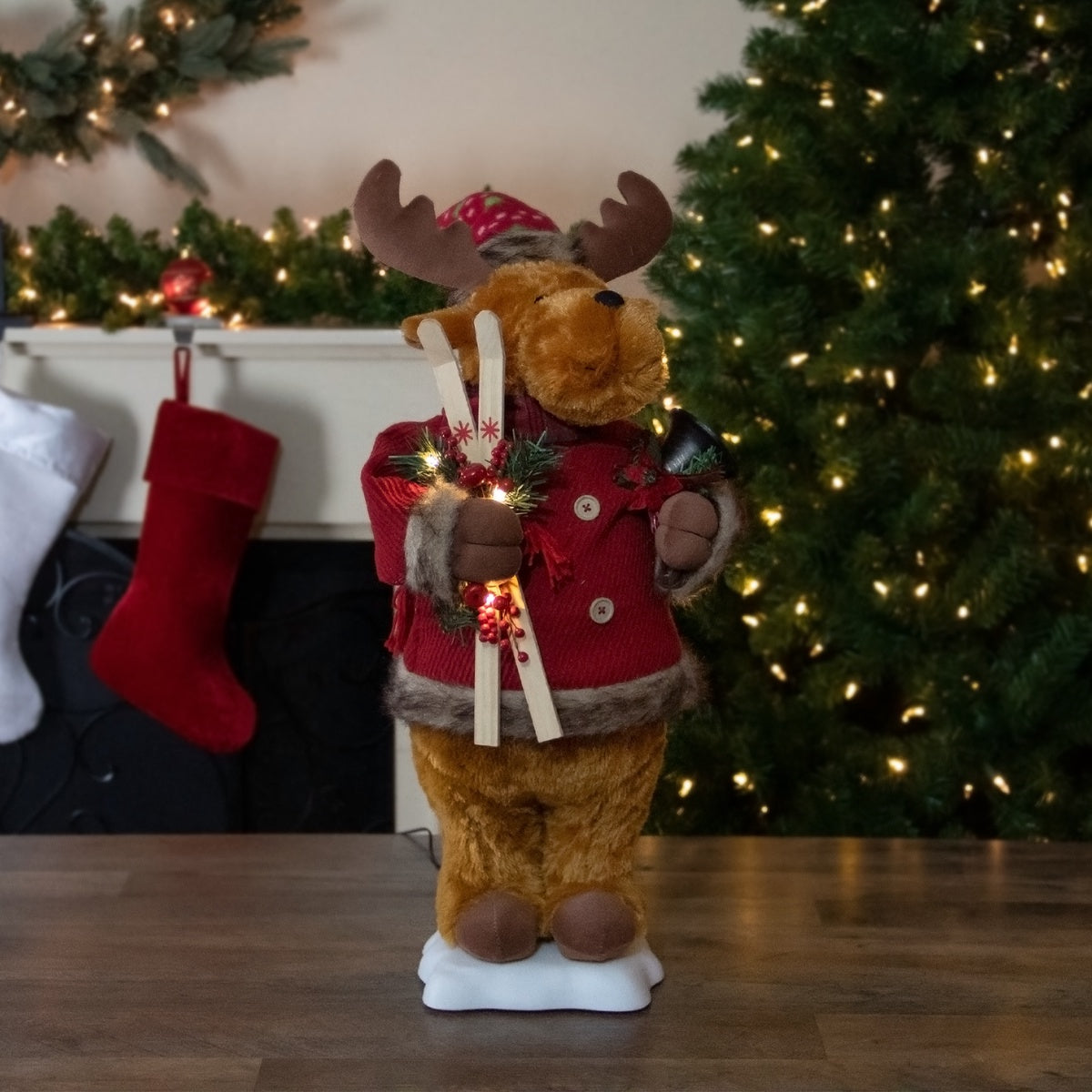  Northlight Lighted and Animated Musical Moose Christmas Figure - 24