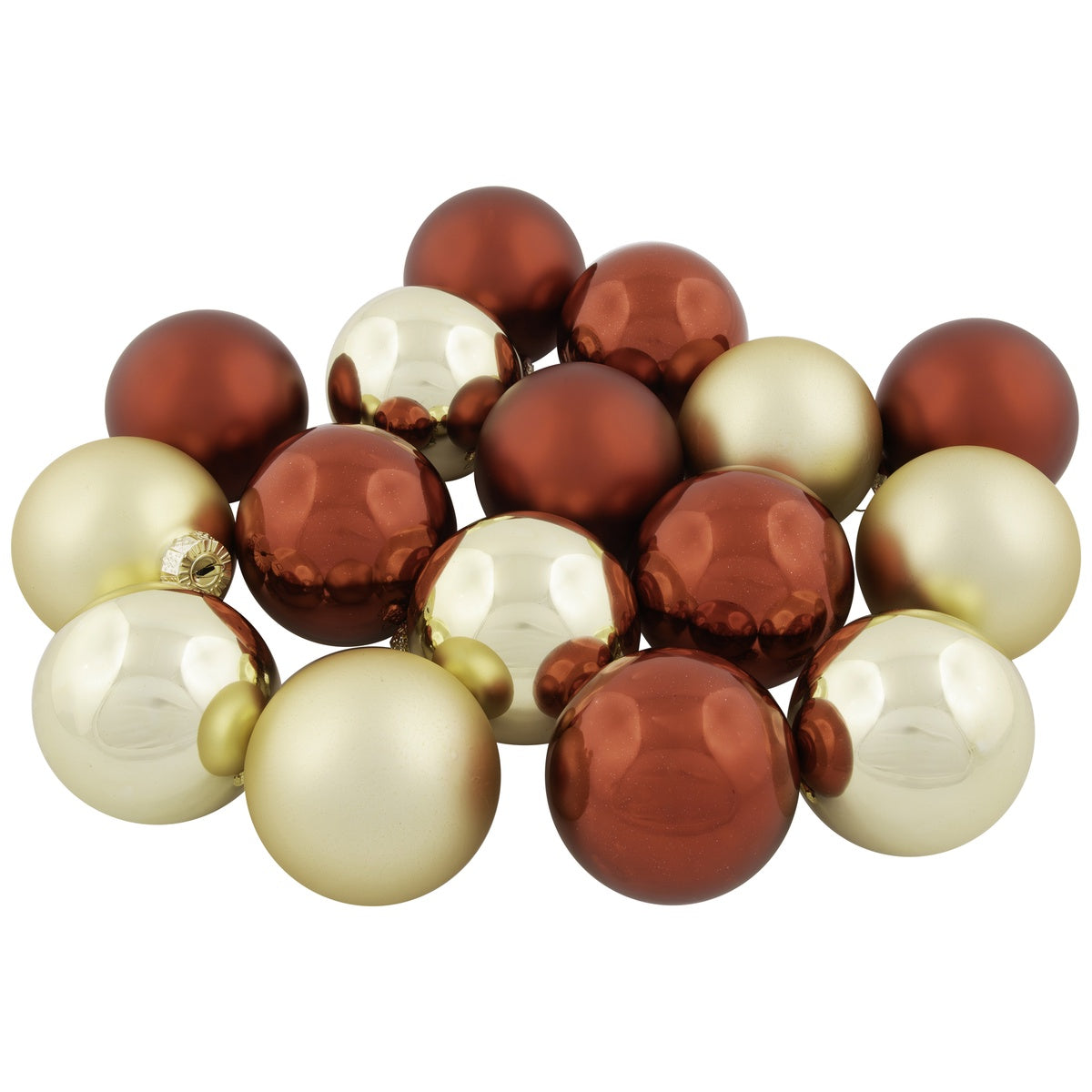  Northlight Shiny and Matte Glass Christmas Ball Ornaments - Red/Gold - 4