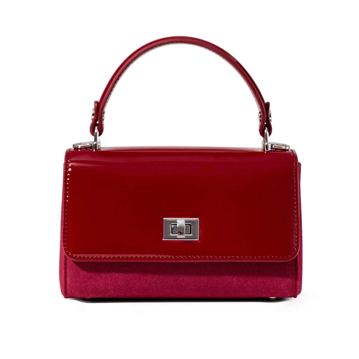  Jurgi Lili Bag - Red Patent & Suede - Red - Bonton