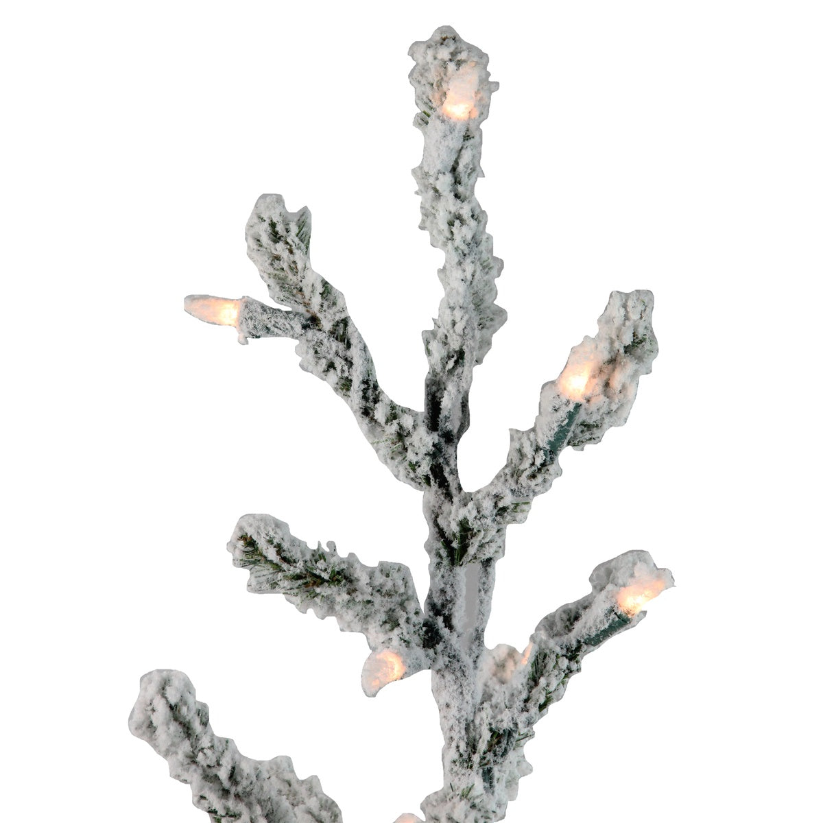  Northlight Pre-Lit Medium Flocked Alpine Twig Artificial Christmas Tree - 3' - Warm White Lights - Default Title - Bonton