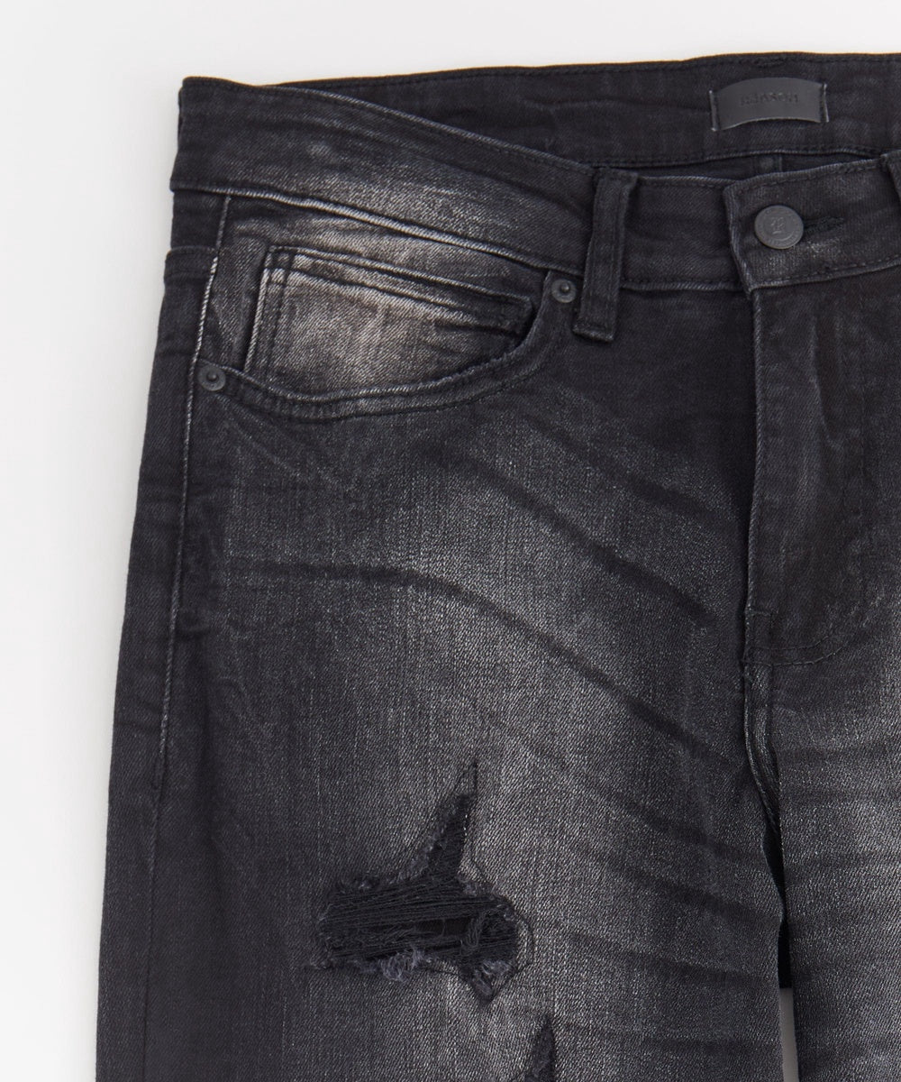  Reason Clothing Men's Skinny Distressed Denim Pants - Black - BLACK - Bonton
