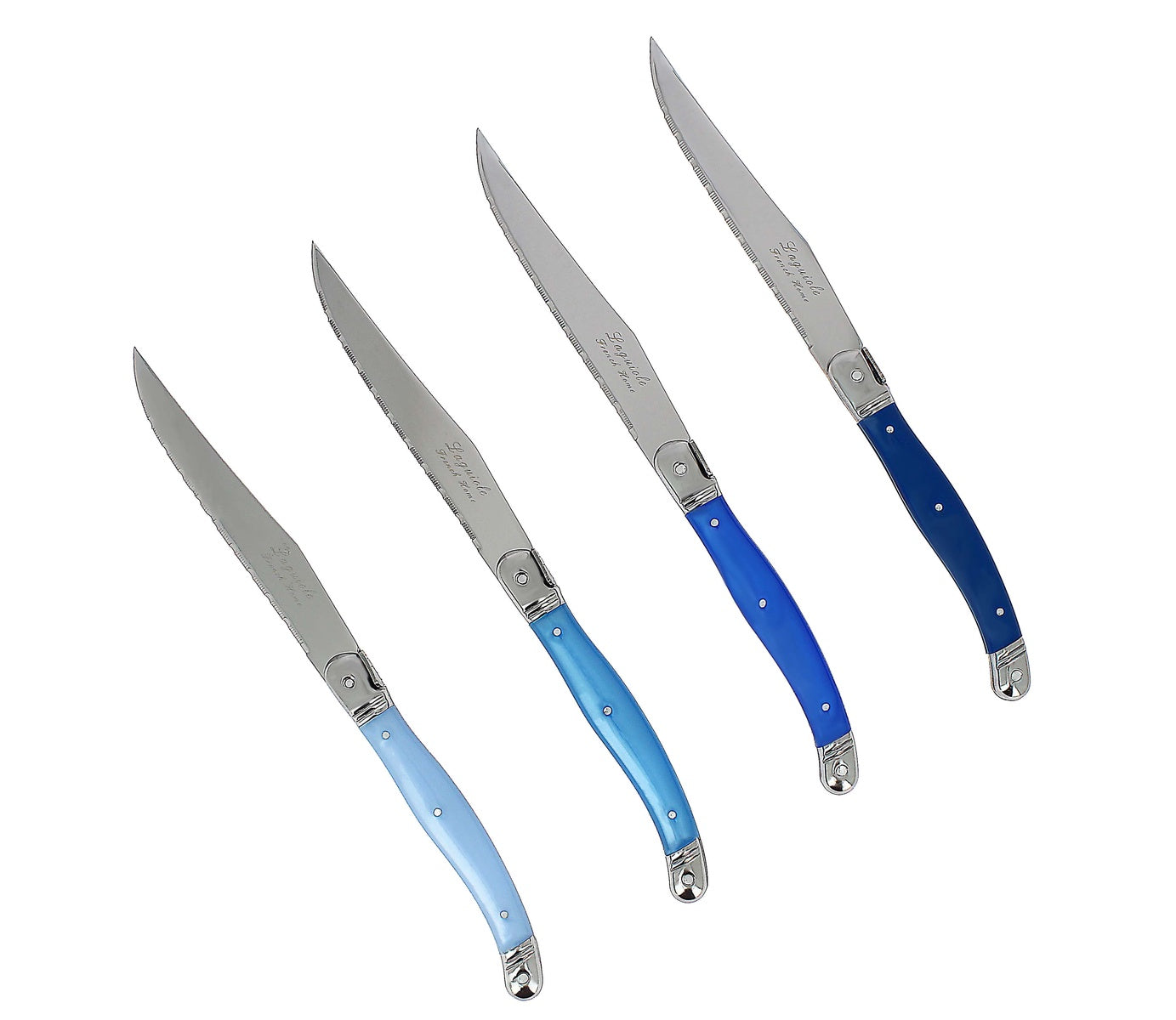  French Home Set of 4 Laguiole Steak Knives, Shades of Blue - Default Title - Bonton