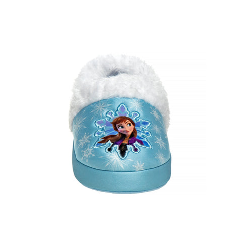 Disney Frozen Girls Slippers - Elsa and Anna Plush Lightweight Warm Comfort Soft Aline House Shoes - Purple (Sizes 5-12 Toddler)