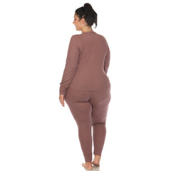 Plus Size Waffle Pajama Set