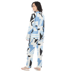 Women's Printed Satin Pajama Set