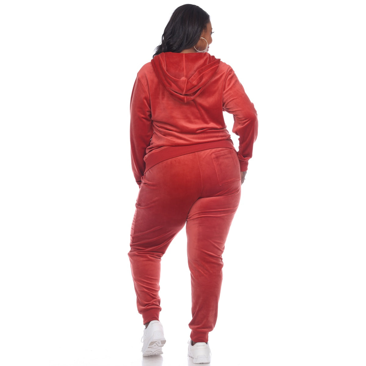  White Mark Plus Size 2 Piece Velour Tracksuit Set - 1X - Bonton