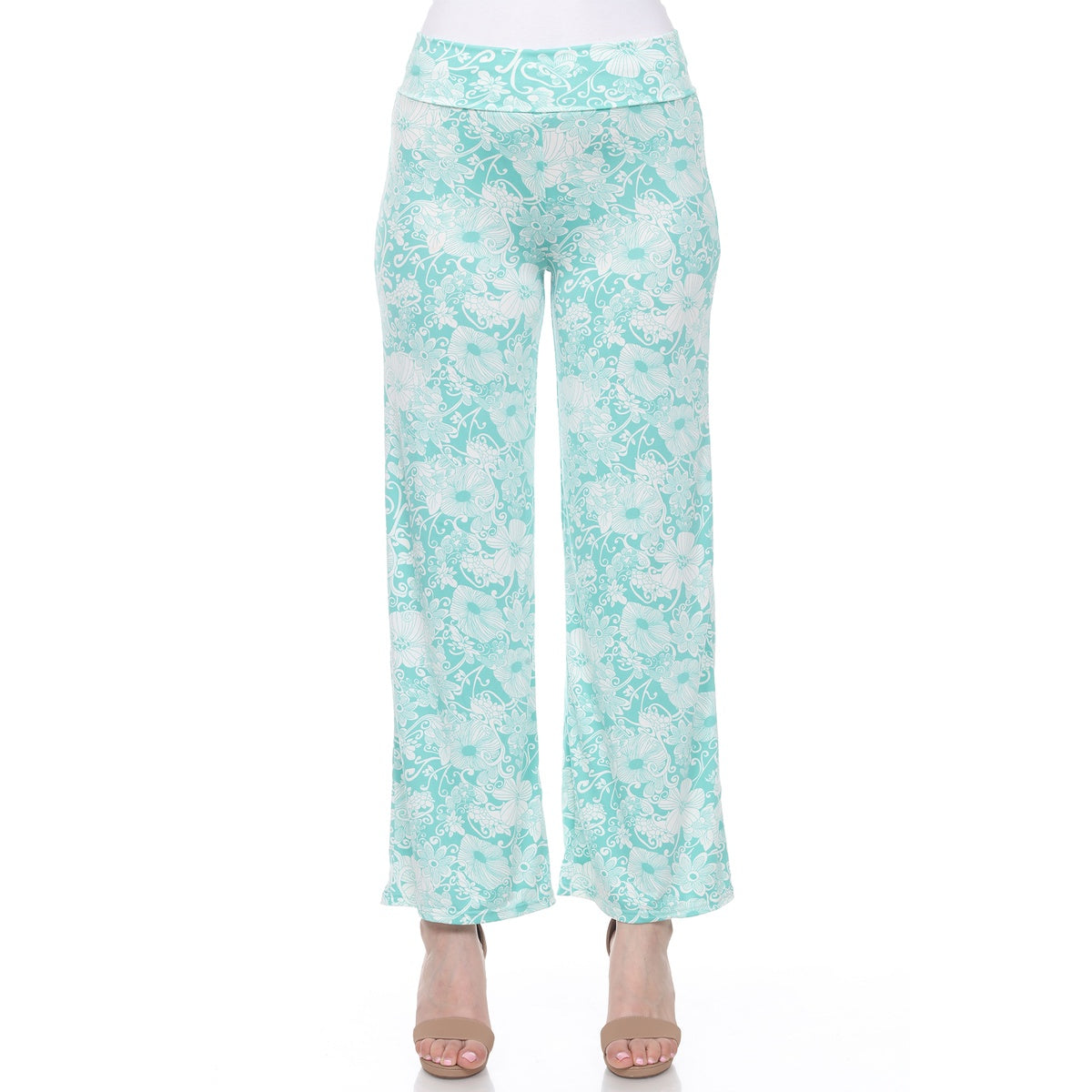  White Mark Floral Paisley Palazzo Pants - S - Bonton