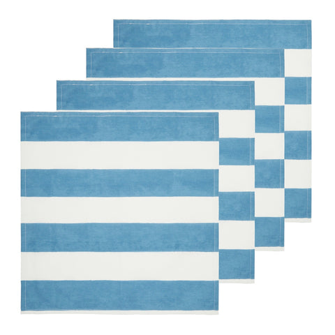 St. Tropez Blue Stripe Napkins, Set of 6