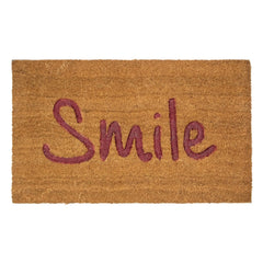 Natural Coir "Smile" Outdoor Rectangular Doormat 18" X 30"