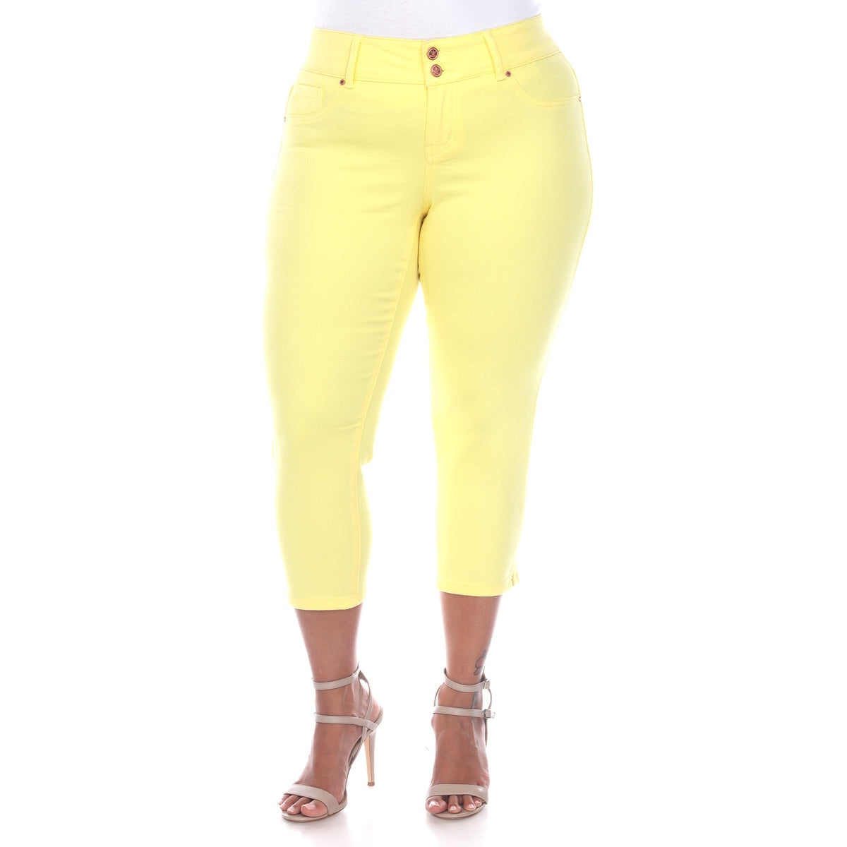  White Mark Plus Size Capri Jeans - 18 - Bonton