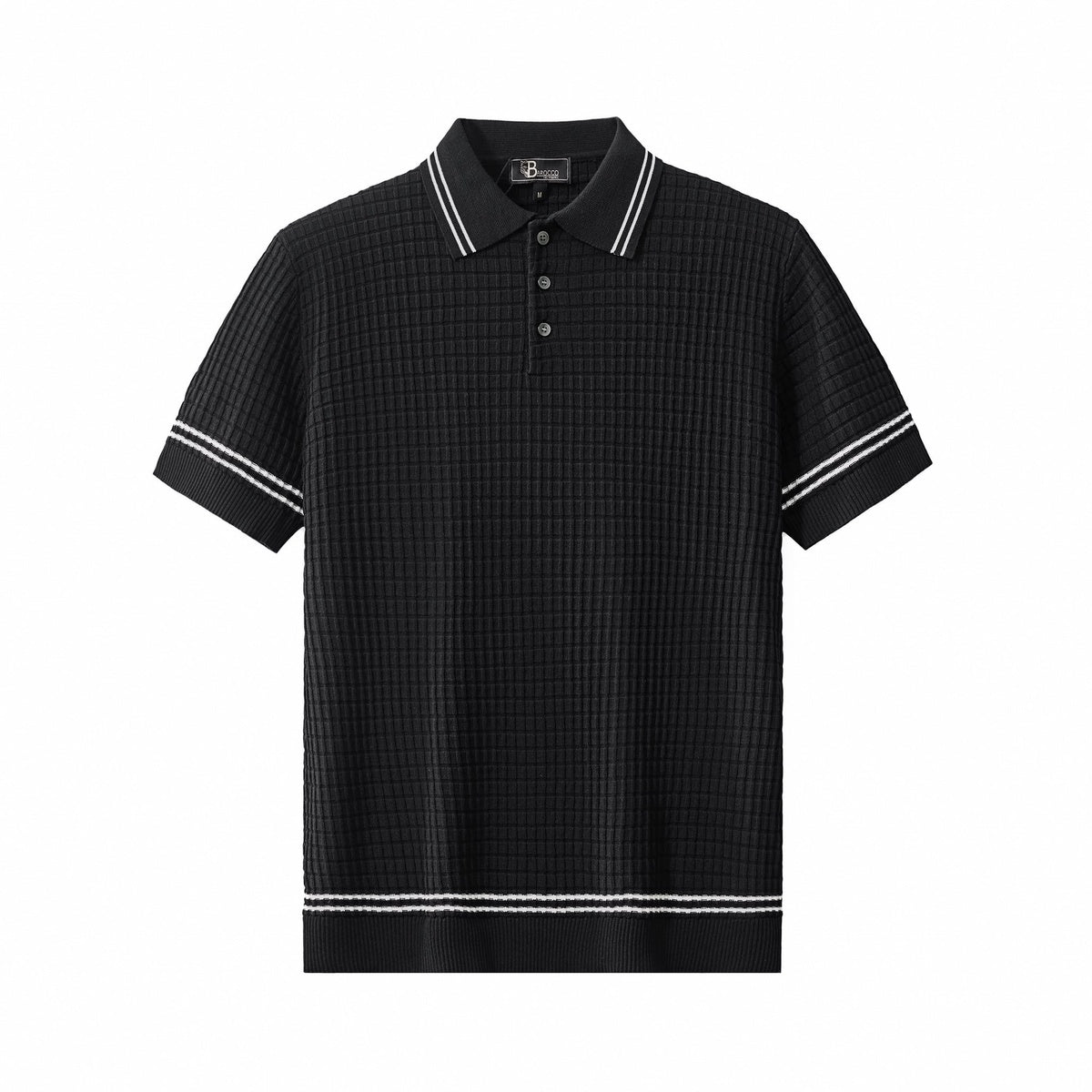  Barocco Refined Motion Polo BLACK - BLACK - Bonton