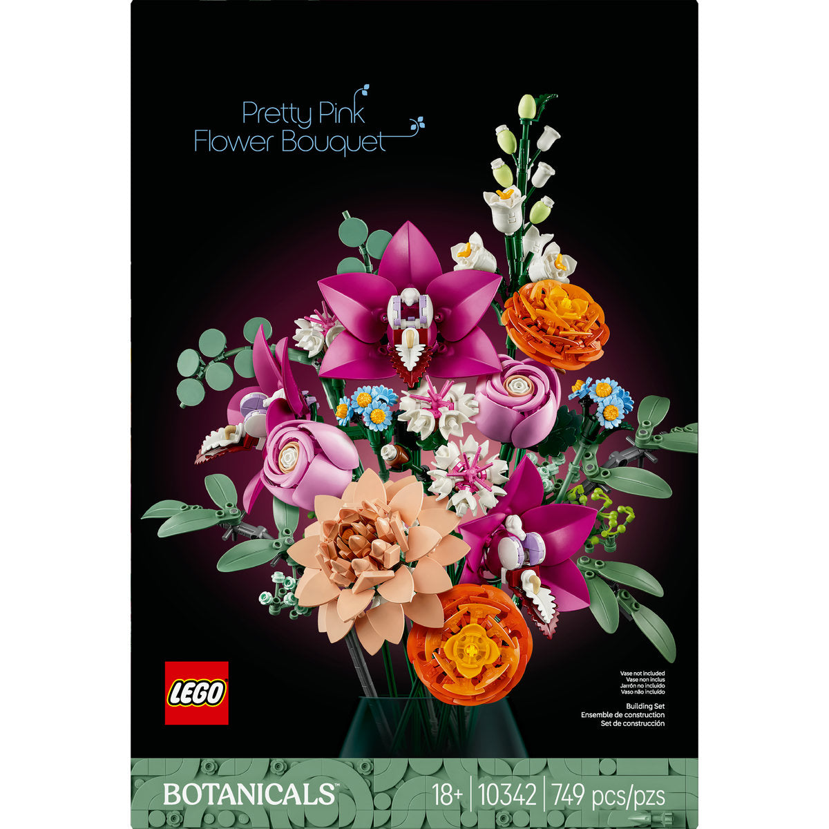 LEGO LEGO® Botanicals Pretty Pink Flower Bouquet Floral Decor 10342 - Botanicals - Bonton