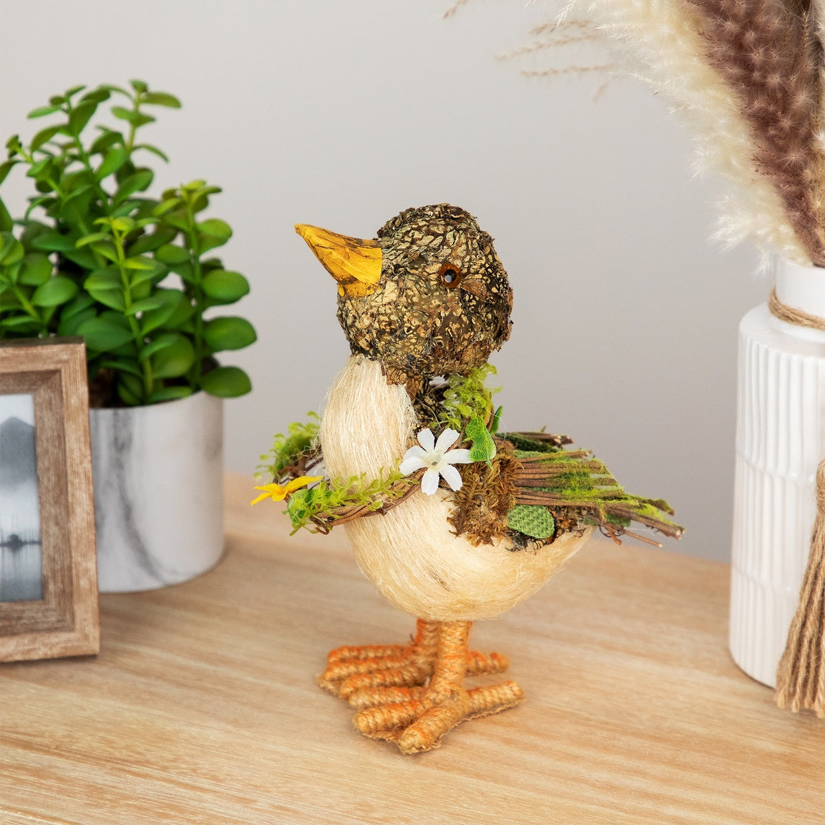  Northlight Standing Mixed Foliage Spring Duck Figurine - 8