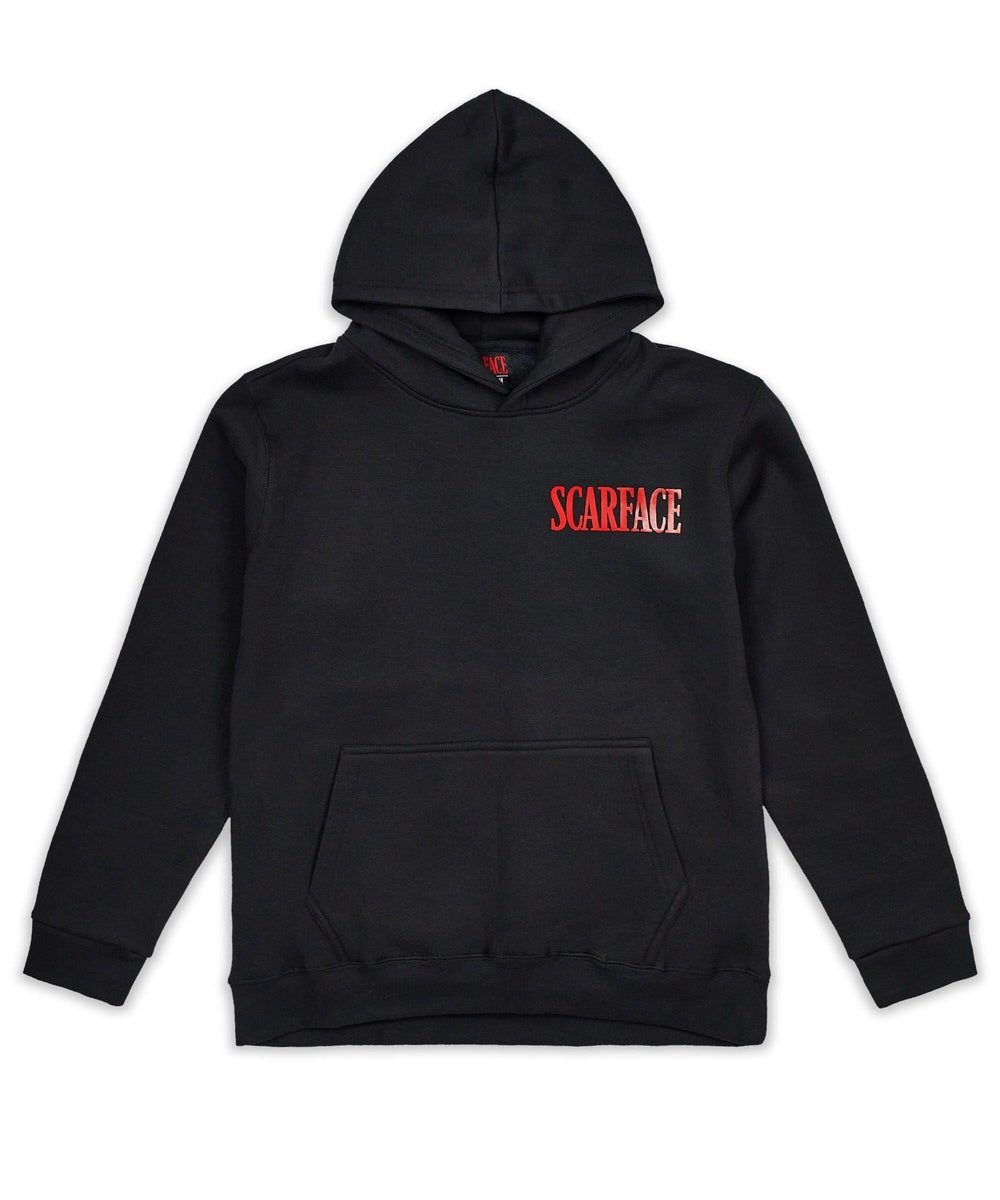  Reason Clothing Scarface Sugar Print Classic Hoodie - Black - BLACK - Bonton