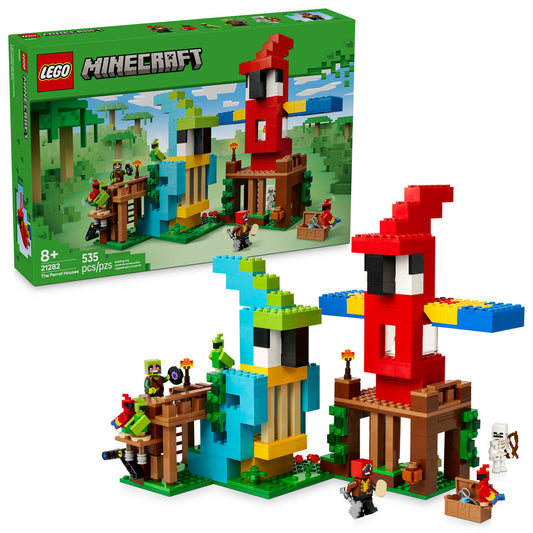 LEGO® Minecraft® the Parrot Houses, Buildable Video-Game Set 21282