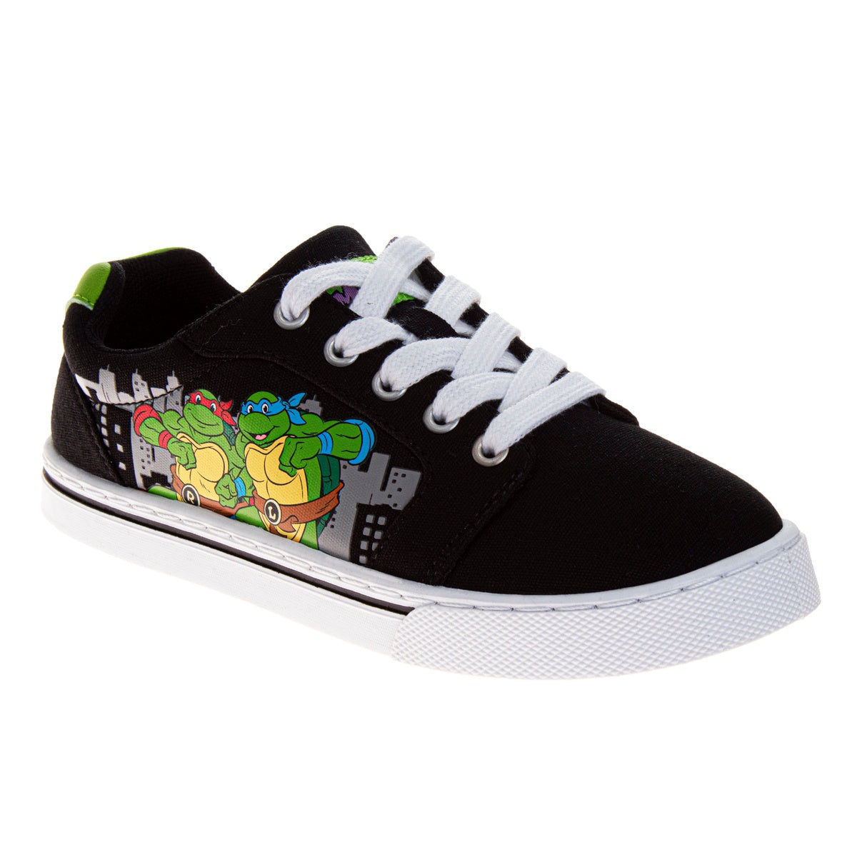  Josmo Teenage Mutant Ninja Boys Turtles Lace-Up Canvas Sneakers - 12 - Bonton