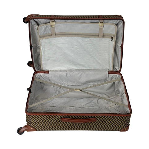 NEW! Kathy Ireland Vintage Trunk 2-Piece Hardside Luggage Set