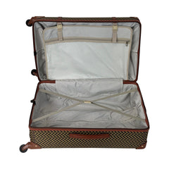 NEW! Kathy Ireland Vintage Trunk 2-Piece Hardside Luggage Set