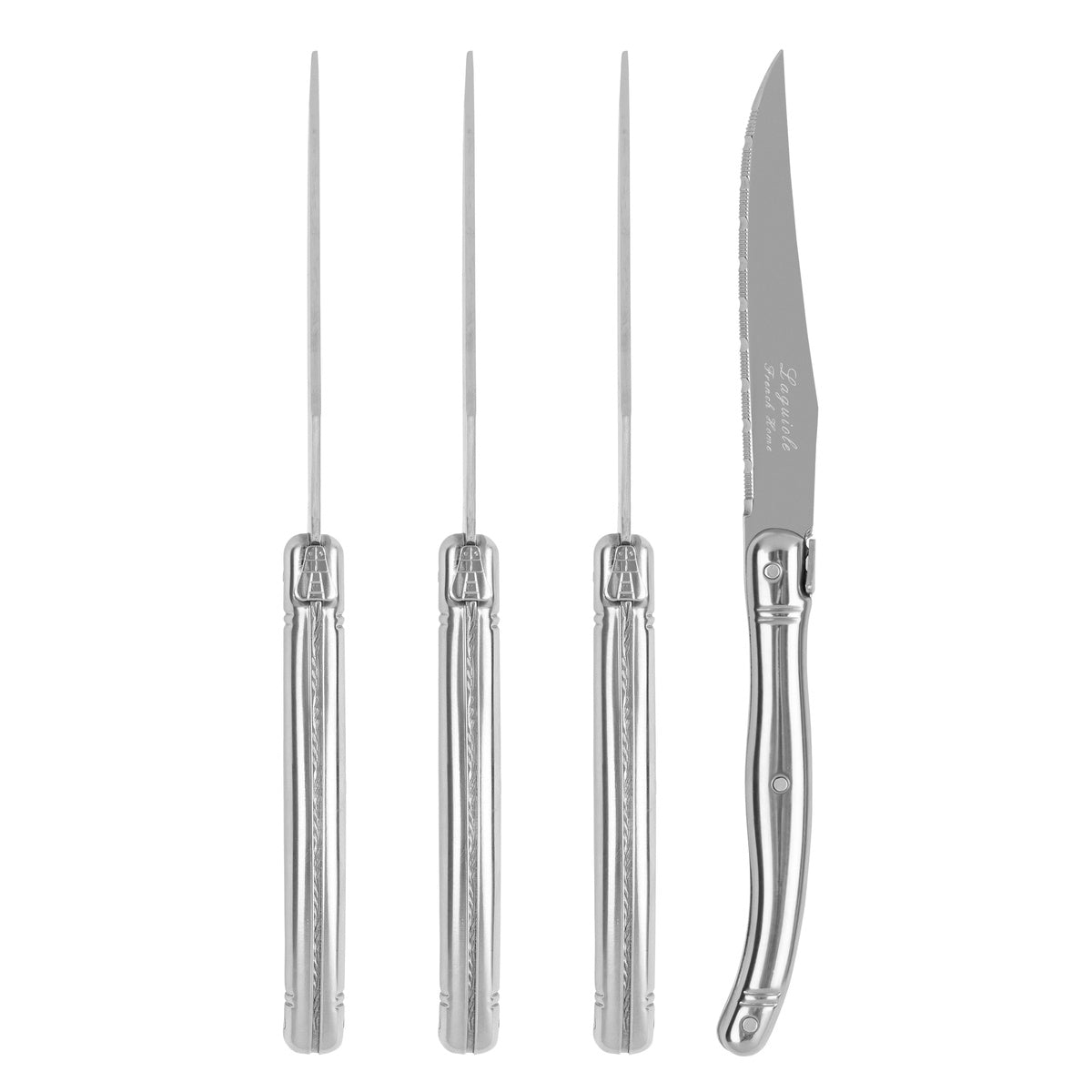  French Home Laguiole Connoisseur 4-Piece Steak Knife Set With Stainless-Steel Handles - Default Title - Bonton